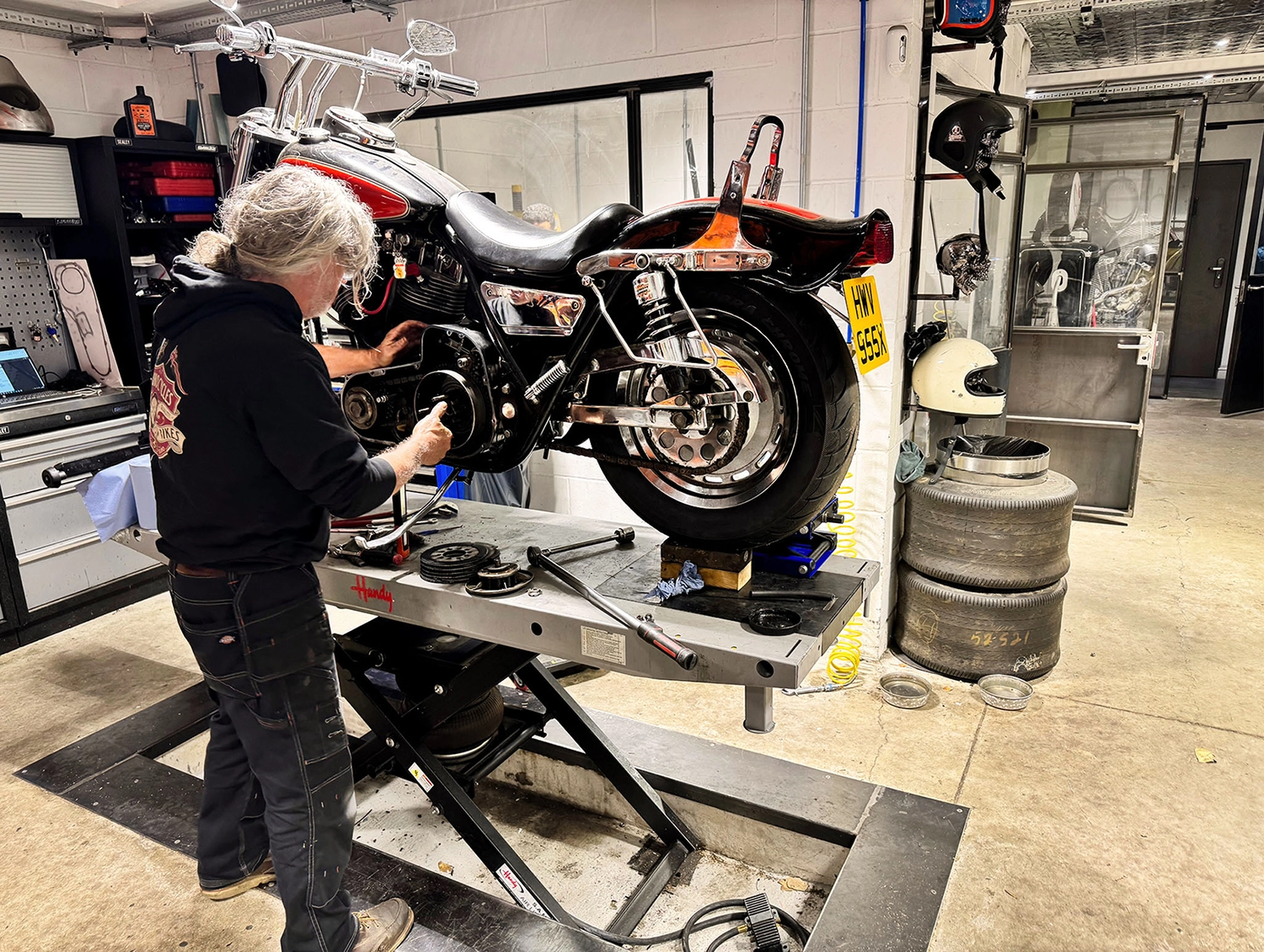 Workshop Harley Davidson Servicing Banner